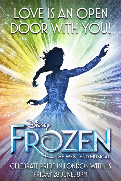 Frozen the Musical Celebrates Pride in London Poster